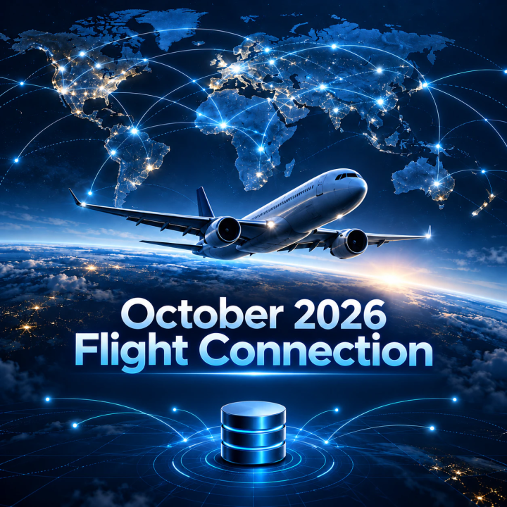 Datenbank realer Flüge — Oktober 2026 FlightConnection