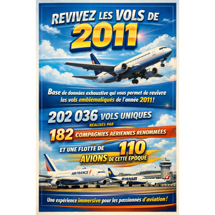 Year 2011: Renowned airlines, exotic destinations