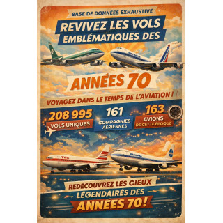 Aviation rétro : Vols emblématiques des années 70.