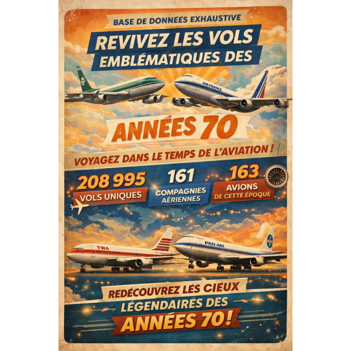 Aviação retro: voos emblemáticos dos 70.
