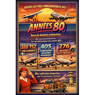 Aviation rétro : Vols emblématiques des années 80.