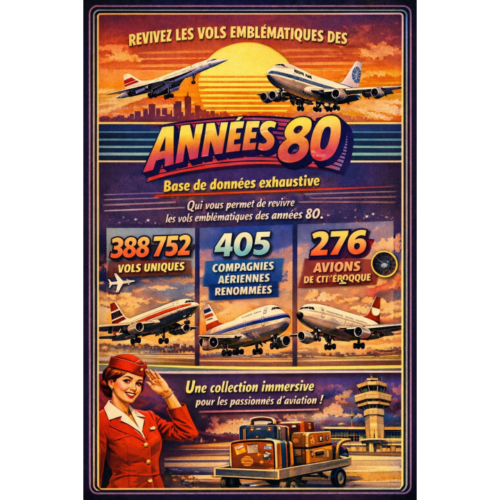 Retro aviation: iconic flights of the 80s.